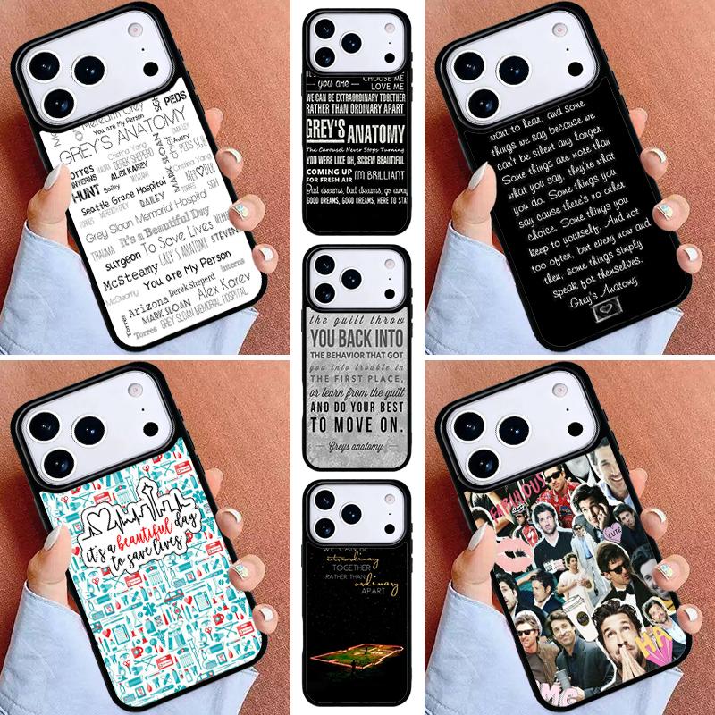 GREY'S ANATOMY QUOTES Phone Case for iPhone 16e 15 14 13 12 17 Pro Max Plus Air 17pro Cover Coque