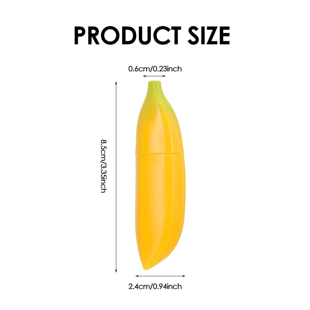 Novelty Banana Shaped Lip Balm, Moisturizing Lip Glow Balm, Overnight Lip Mask & Lipstick Undercoat, Cute Fruit Lip Care for Dry Chapped Lips