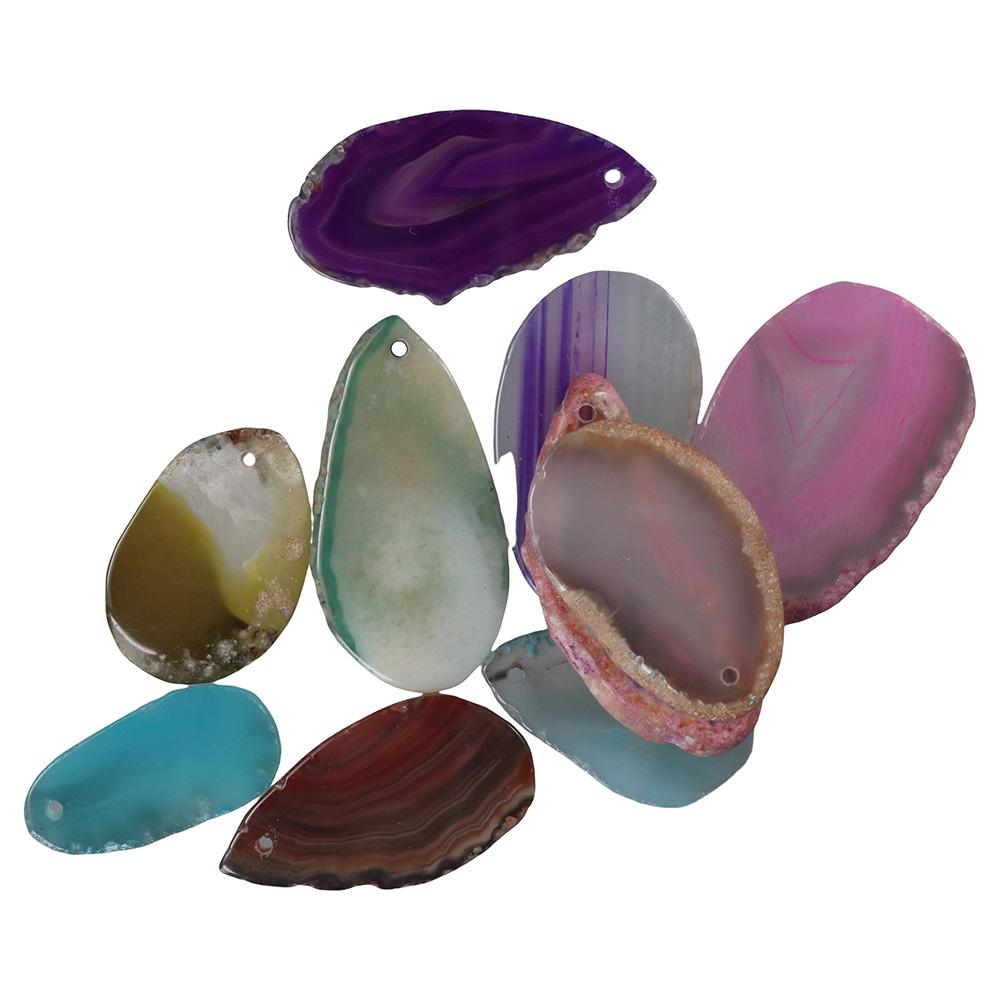 

Agate Agate Pendants Irregular Shape Polished Stones DIY Agate Beads Room Decor