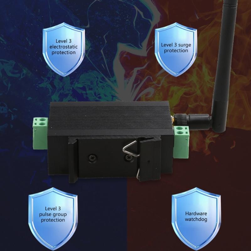 TXI311 Industrial Wireless Serial Server RS485 to Networking Converter Supports RTU for Automation