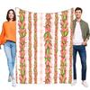 Super Soft Plush Fleece Throw Blanket Pink Green Tropical Floral Botanical Print Lightweight Cozy Warm for Bed Sofa Home Decor G