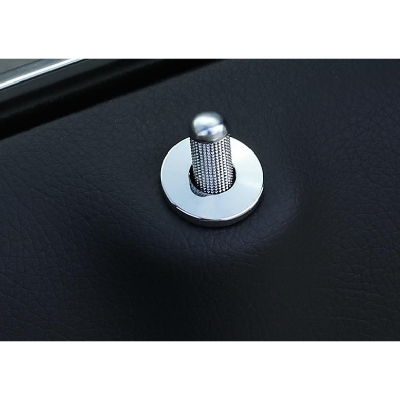 Silver Aluminum Inner Door Lock Down Bolt Ring Trim For Benz C-Class 2015-