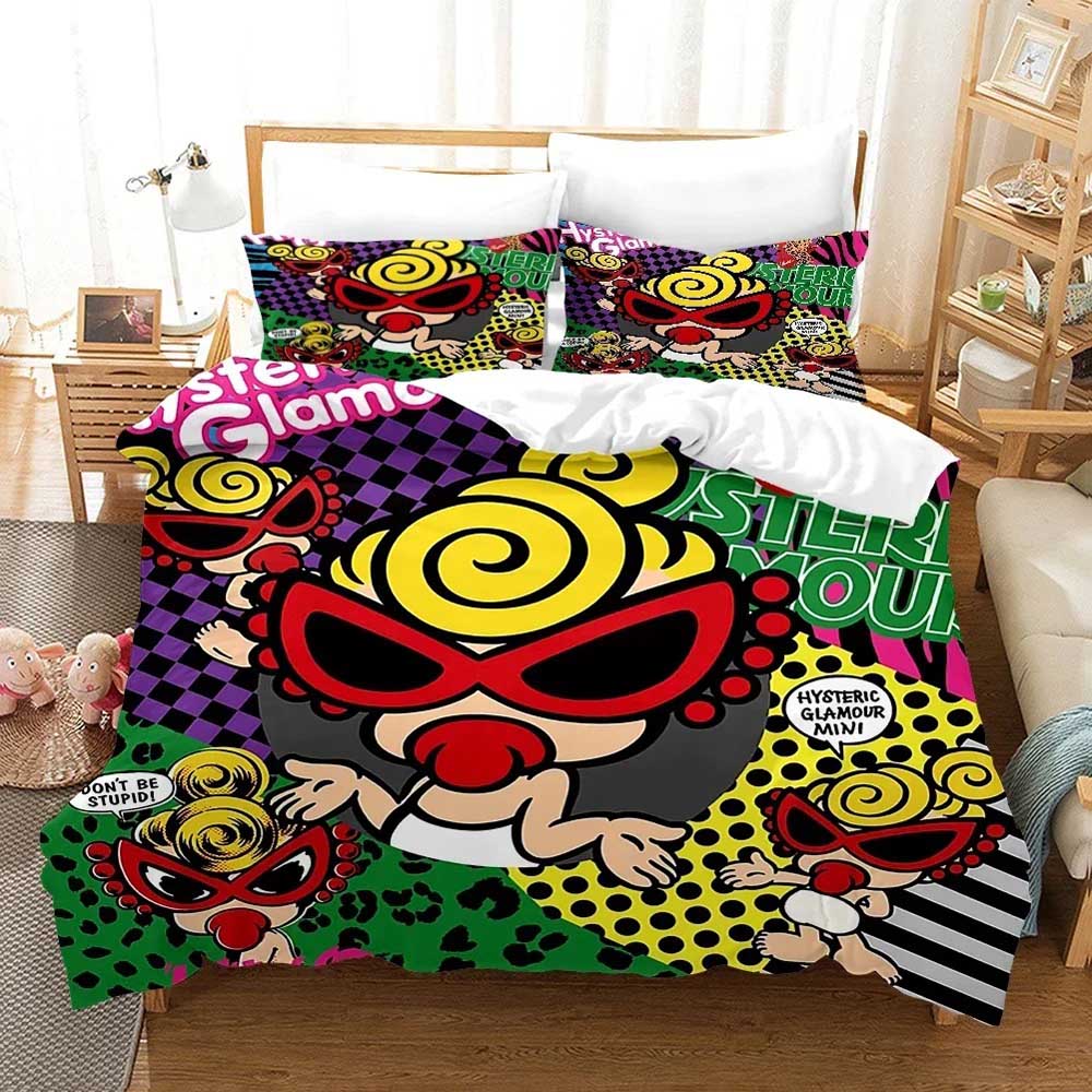 3D Hysteric-Mini Duvet Cover with Pillow Cover Bedding Set Single Double Twin Full Queen King Size Bed Set for Bedroom Decor