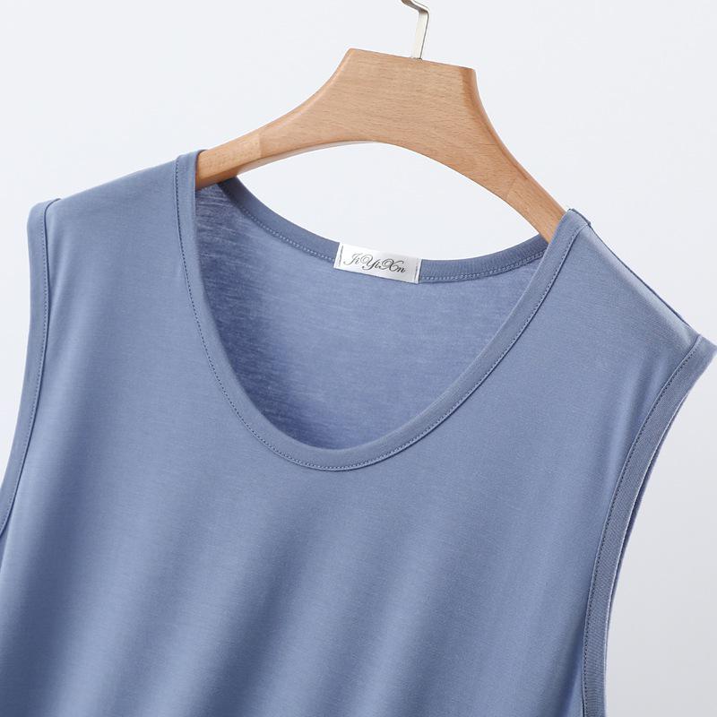 Modal Women's Sleeveless Pajama Top - Lightweight, Casual, Plus Size for Spring/Summer