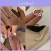 Luxe Korean 925 Sterling Silver Ring For Women With Trendy Geometric Design And Adjustable Fit For Sophistication Everyday