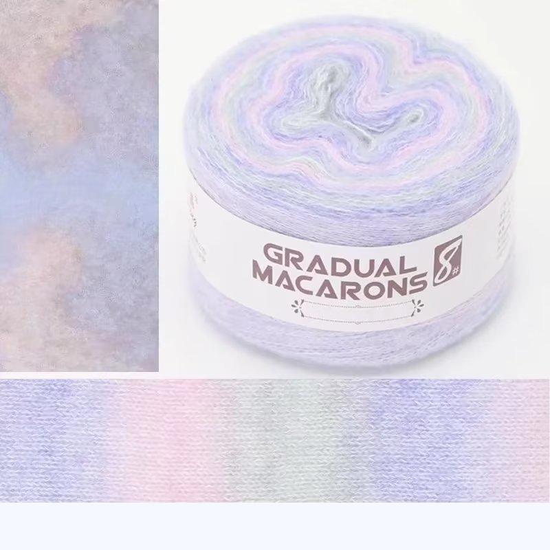 1Roll Mohair&Wool Iridescent Color Crochet Hand Knitting Brightly Scarves