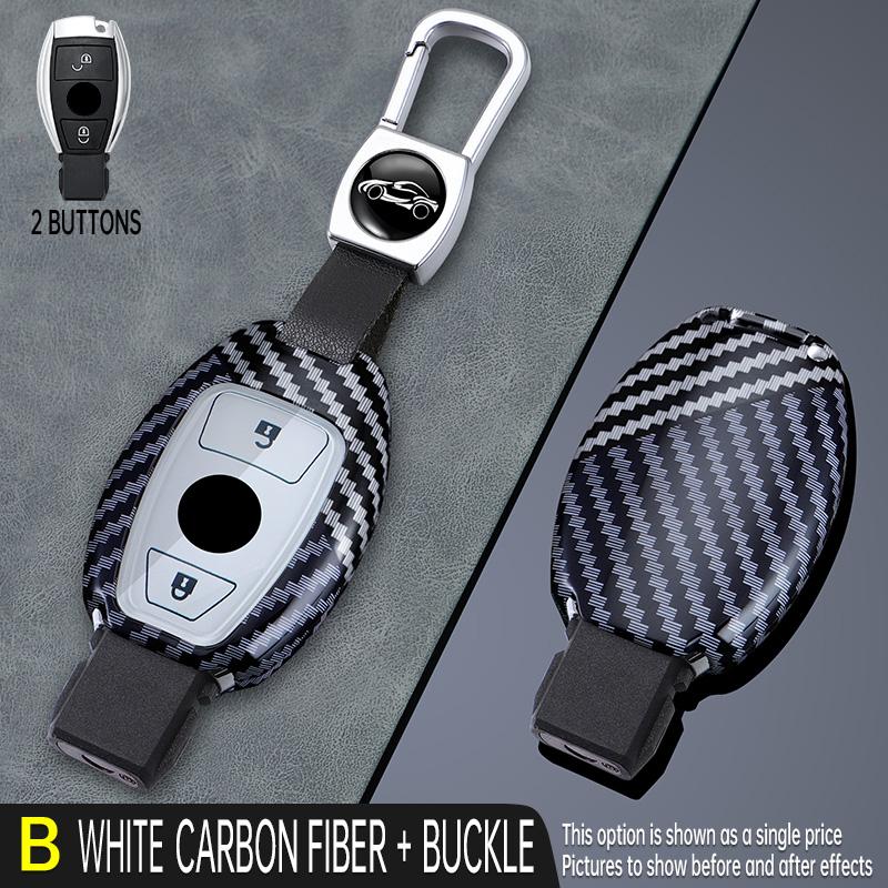Carbon Fiber Car Key Cover Fob Case Shell for Mercedes Benz A B C E Class GLS GLA GLK GLC CLS CLA AMG W204 W205 W212 W463 W176