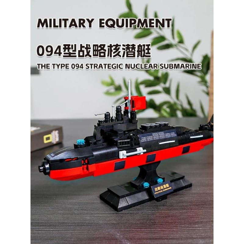 389PCS Type 094 Strategic Nuclear Submarine Jin-Class Batis Bricks Building Blocks Model Aircraft Carrier Warship Bricks Toys