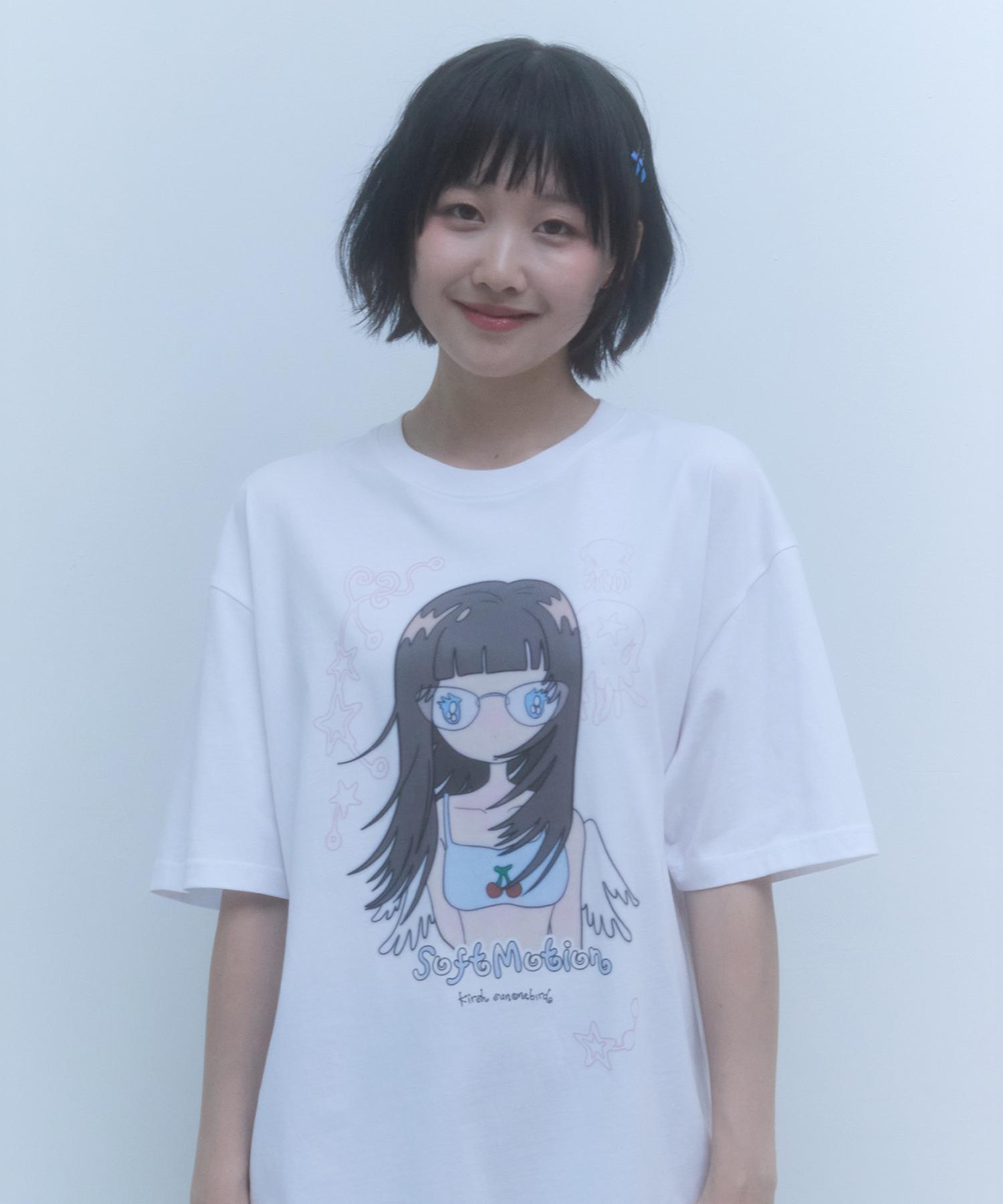 Kirsh X Sunonebird Angel Girl Loose Fit T-Shirt [White] 1