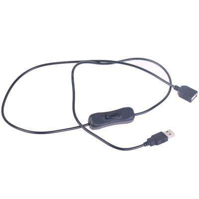 Cabo USB com interruptores Cabo de extensão USB conveniente para dirigir, mesa de LED, USB, cabo de alimentação de LED 100 cm/39,37 pol.