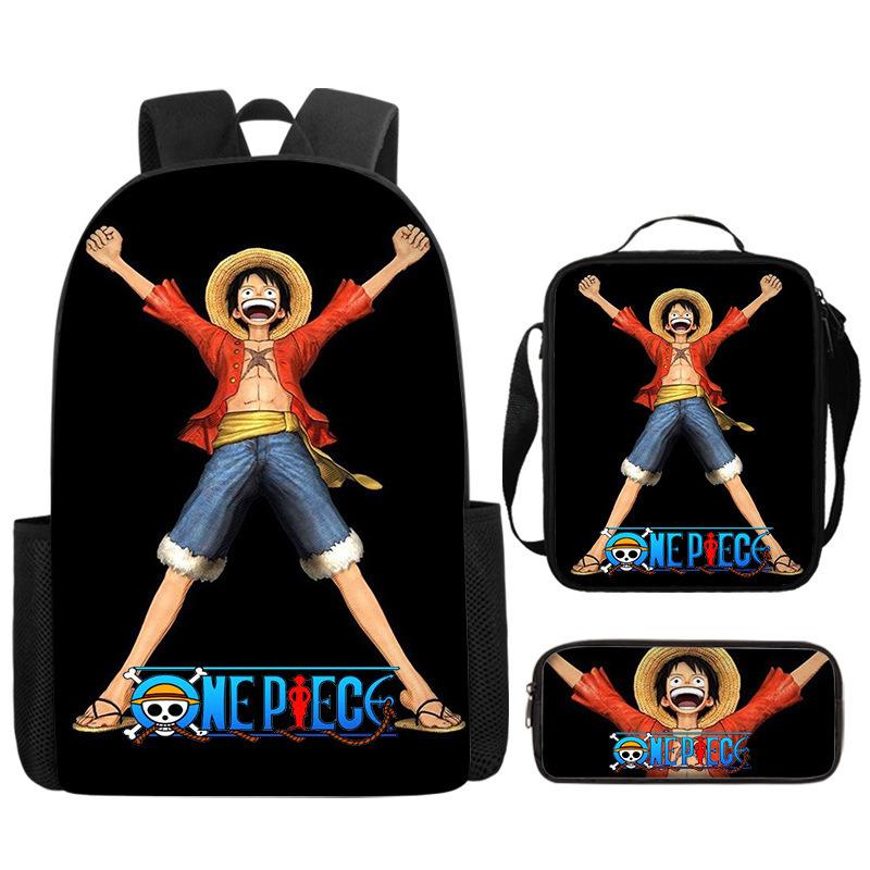 ONE PIECE Backpack Animation Schoolbag Primary School Students Third and Fourth Grades Light Burden Reduction Primary and Secondary School