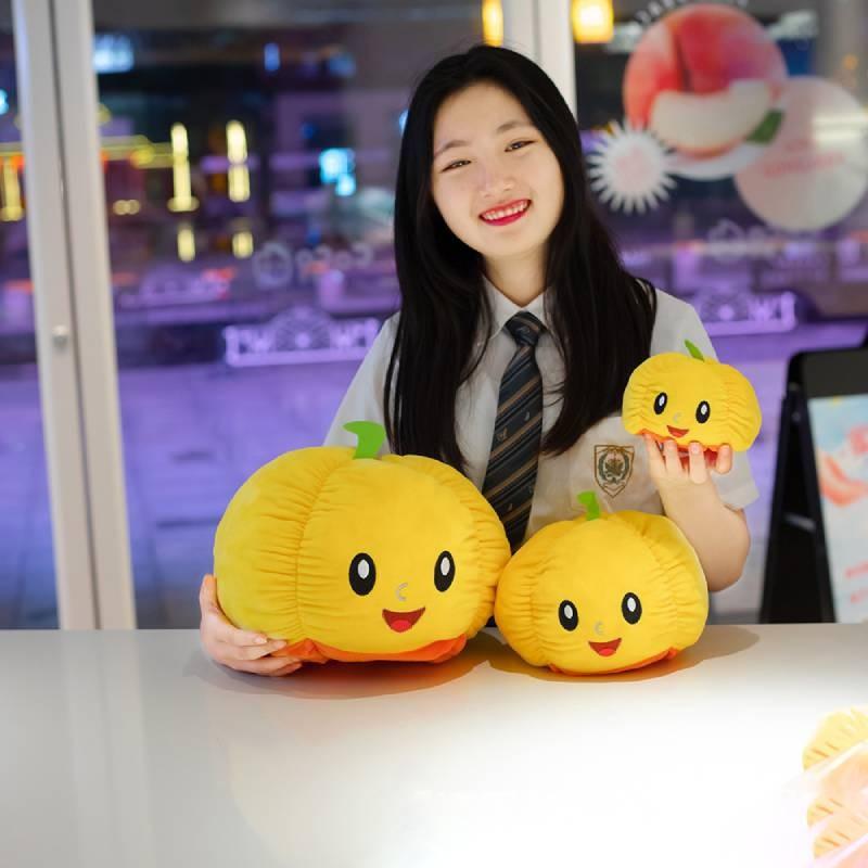 Flipping Cartoon Ghost Pumpkin Plushie Toy Cute Halloween Prank Gift Holiday