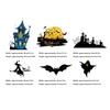 Halloween Window Clings 4 Sheets Set Ghost Witch Spider PVC Halloween Window Stickers for Glass Windows and Doors