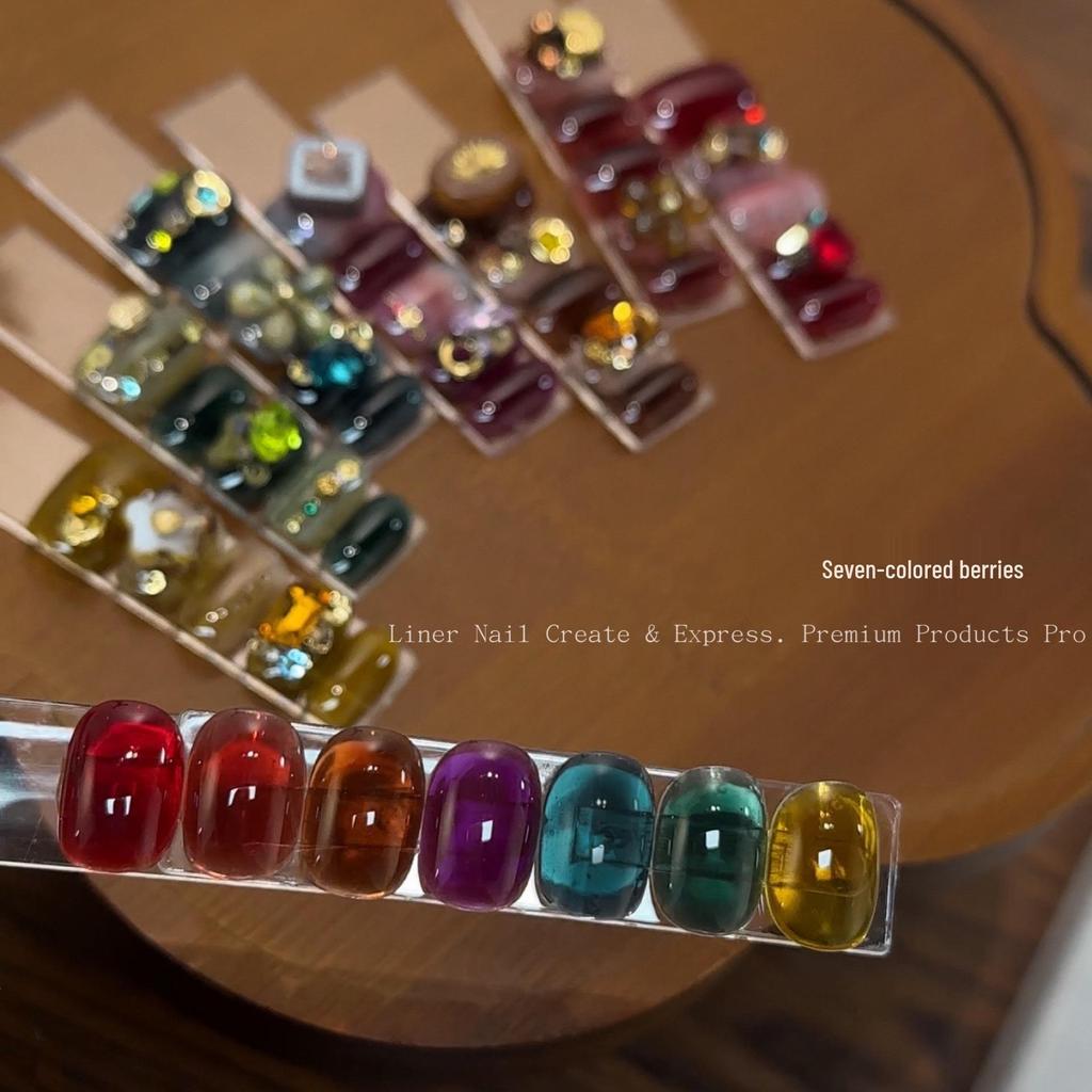 Lin Er Nail Art: Berry 7-Color Autumn/Winter Glazed Gel Polish Series