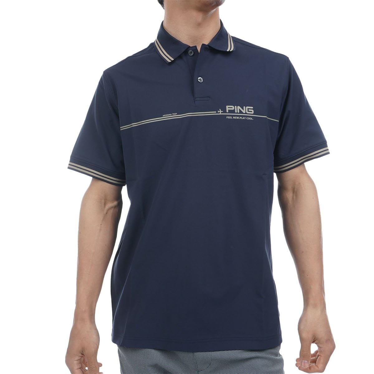

Ping Apparel Men s Short Sleeve Polo Shirt (Moisture-Wicking, Quick-Drying) / Golf / 621-5160301 120_Navy L