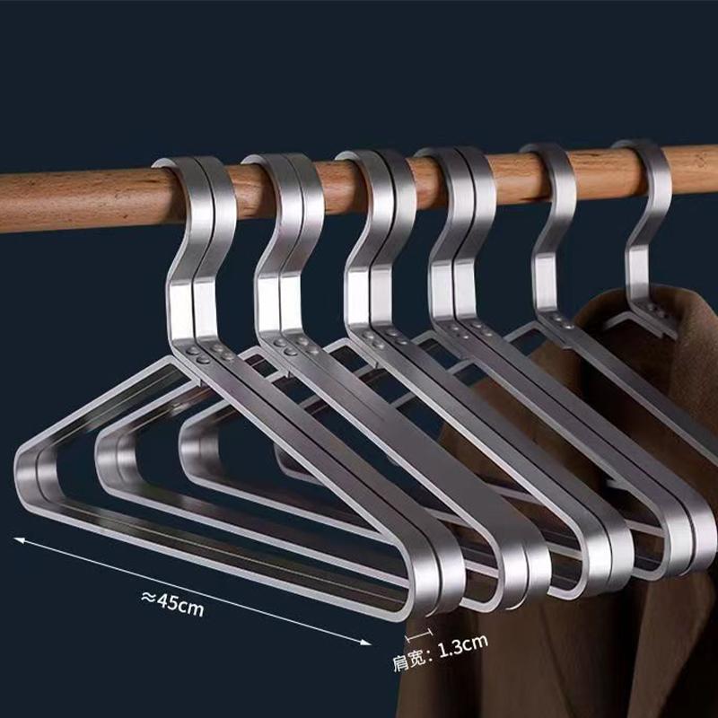 

Золотая утолщенная металлическая вешалка для одежды, легкая роскошная вешалка для костюмов из алюминиевого сплава, прочные вешалки для свитеров, курток, брюк, 5 шт. в упаковке 5PCS серебряный