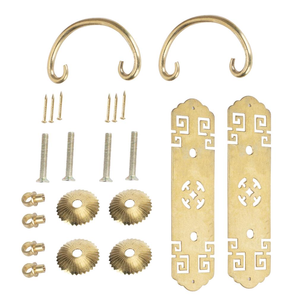 2 Sätze Griff im chinesischen Stil Antik Horizontaler Schubladen-Buchständer Kleiderschrank Schranktürgriff