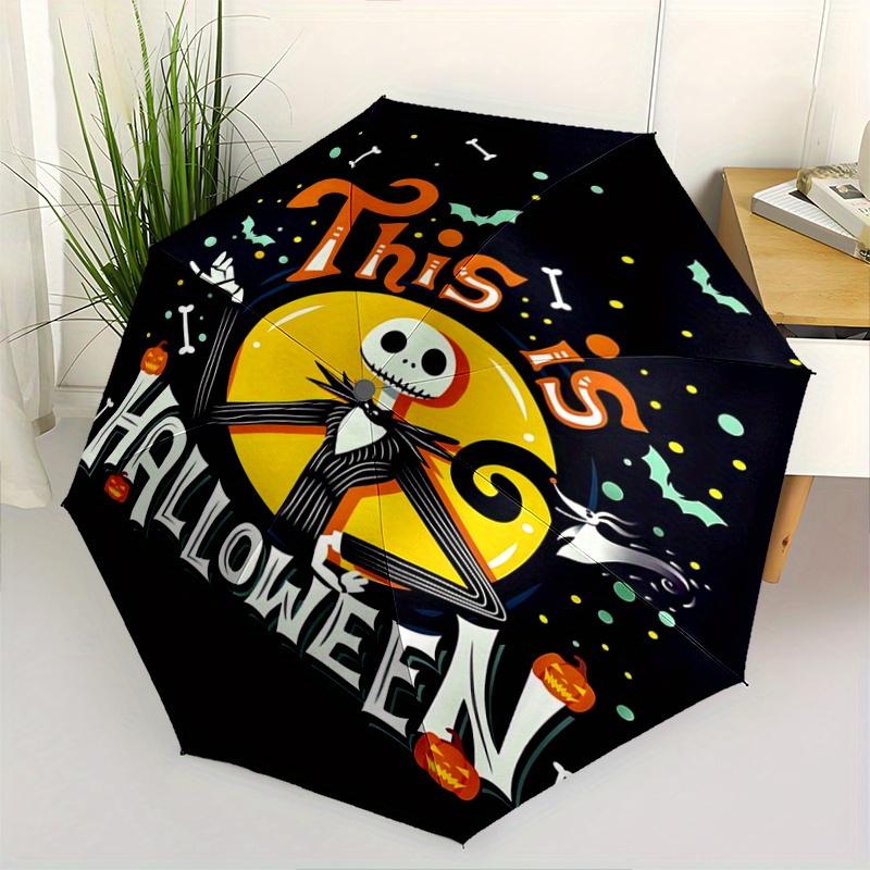 1pc This is Halloween Jack Automatic Opening and Closing Folding - A Good Choice for Gifts, Fashionable and Convenient Cartoon Umbrella With
