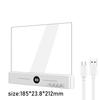 Book Light, Rechargeable Clear LED Flat Book Lights for Reading In Bed At Night with 3 Colors & Timer, Dimmable Panel Plate Book Lamp Full Page Light