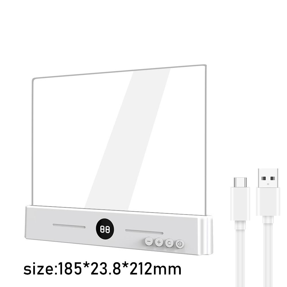 Book Light, Rechargeable Clear LED Flat Book Lights for Reading In Bed At Night with 3 Colors & Timer, Dimmable Panel Plate Book Lamp Full Page Light