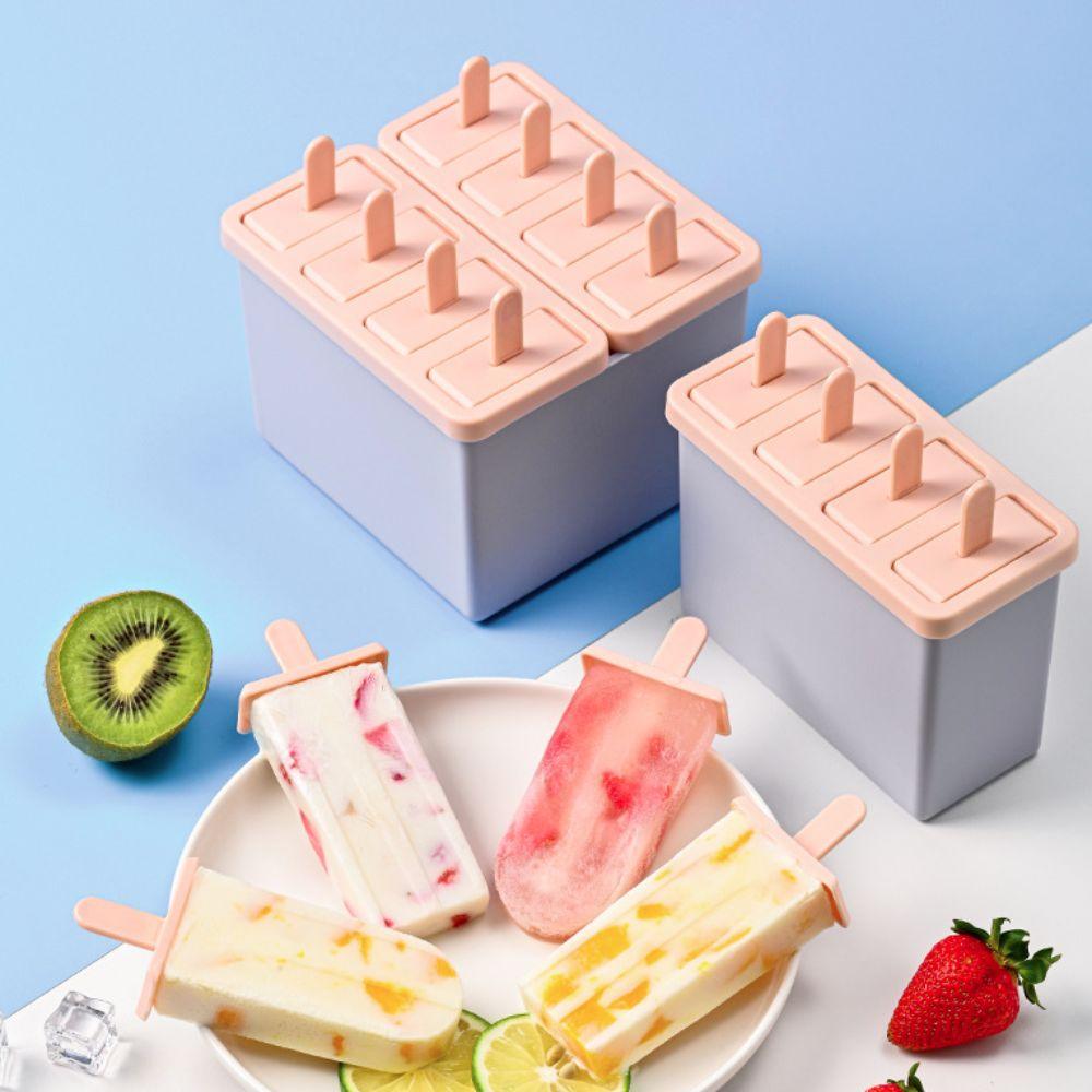 4/8 Grids Popsicle Mold Food-Grade Material Sorbet Mold Kitchen Gadgets Popsicle Maker  Summer