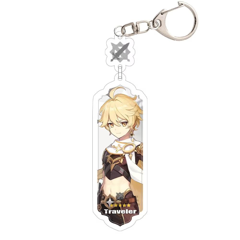 Portachiavi Anime Linnea Flins Durin Mualani Furina Arlecchino Accessori Portachiavi Genshin Impact Ciondolo Carino per Borsa Portachiavi Regalo