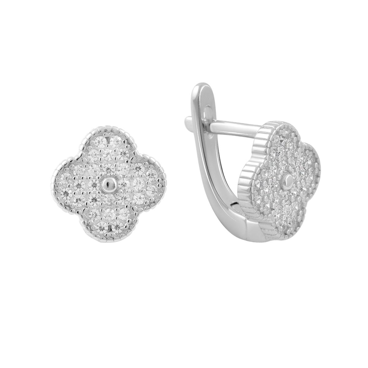 

Срібна каблучка з фіанітами (2082439) білий