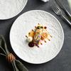 Francouzská bílá keramická mísa na steaky, domácí high-end jídelní mísa v japonském stylu