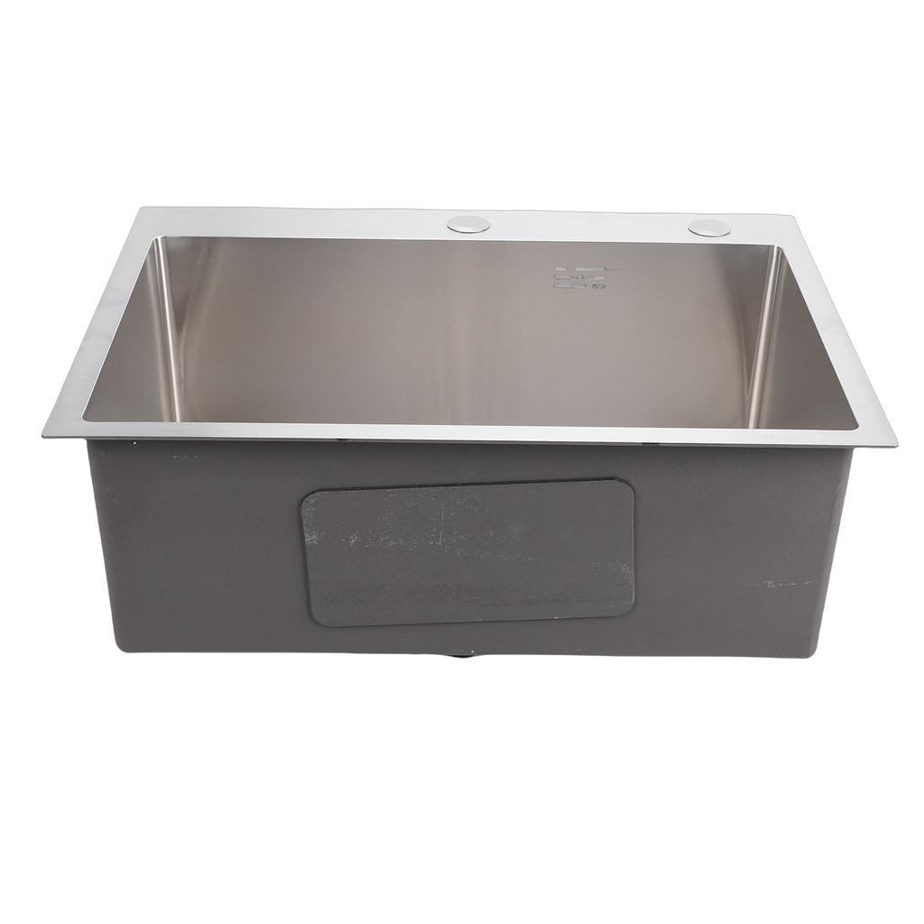 Stainless Steel RV Sink 24 Inch Single Bowl Kitchen Sink Basin Top Mount Undermount with Nano Coating for Food Truck