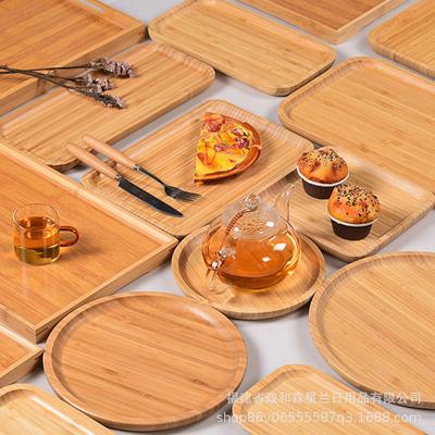 Bamboo Tray Bamboo Tea Tray Japanese Bamboo Tray Rectangular Snack Tray Round Tea Set Fruit Tray Wooden Trays