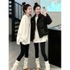 Women's European-Style Long-Sleeve White Base Shirt, Loose Fit, Hip-Length, Pure Cotton, Trendy for Autumn/Winter 2025