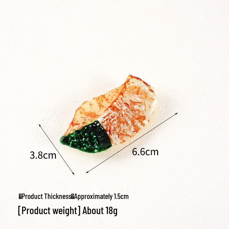 Grilled Fish Block Model Keychain - Seafood Ingredient Display Pendant