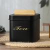 Bamboos Lid Canister For Coffee Bean Loose Teas and Candy Food Storage Container Jar Kitchen Organization Tool
