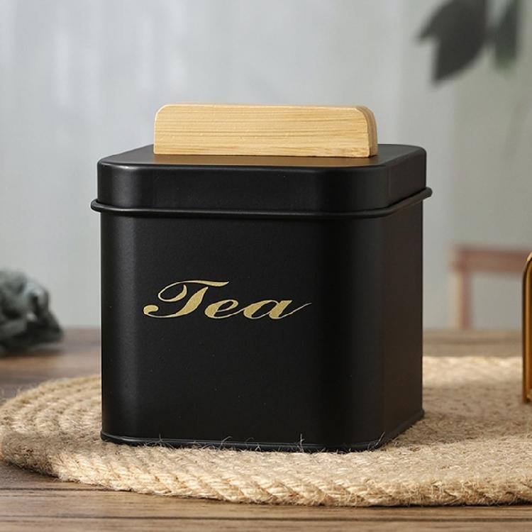 Bamboos Lid Canister For Coffee Bean Loose Teas and Candy Food Storage Container Jar Kitchen Organization Tool