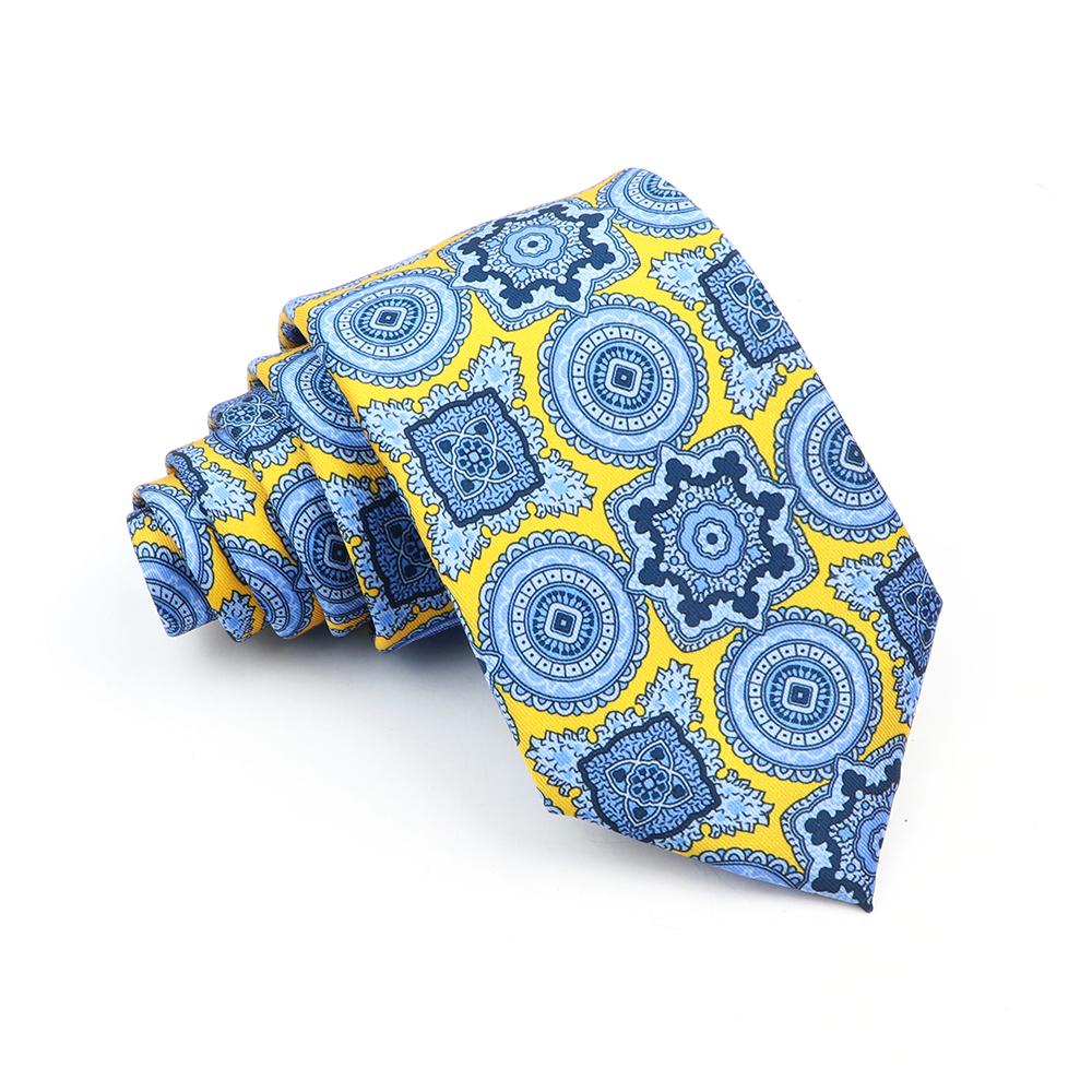 Supermjuka bohemiska sidenpolyesterslipsar för män Nyhet Design Bröllopskontor Företag Gravata tryckt slipspresent