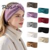 Wide Headband for Winter Sports Women Headband, Twist Knot Knitted Thick Warm Ear Cozy Protection Skiing Warmers, Head Wrap Cold Weather Autumn
