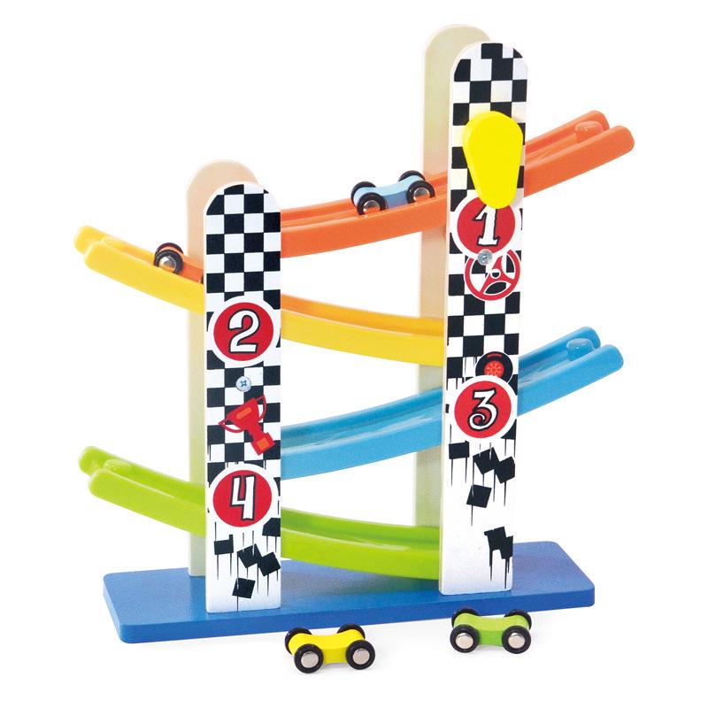 Double Track Speed Glider: Wooden Puzzle Toy for Kids