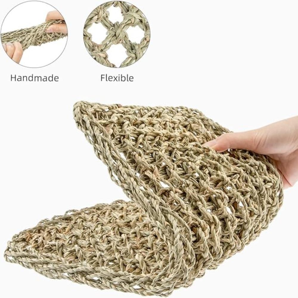 Parrot Grass Net Climbing Ladder for Reptile Hide Bird Swing Hammock with Suction Cup for Terrarium Bearded Dragon Accessories