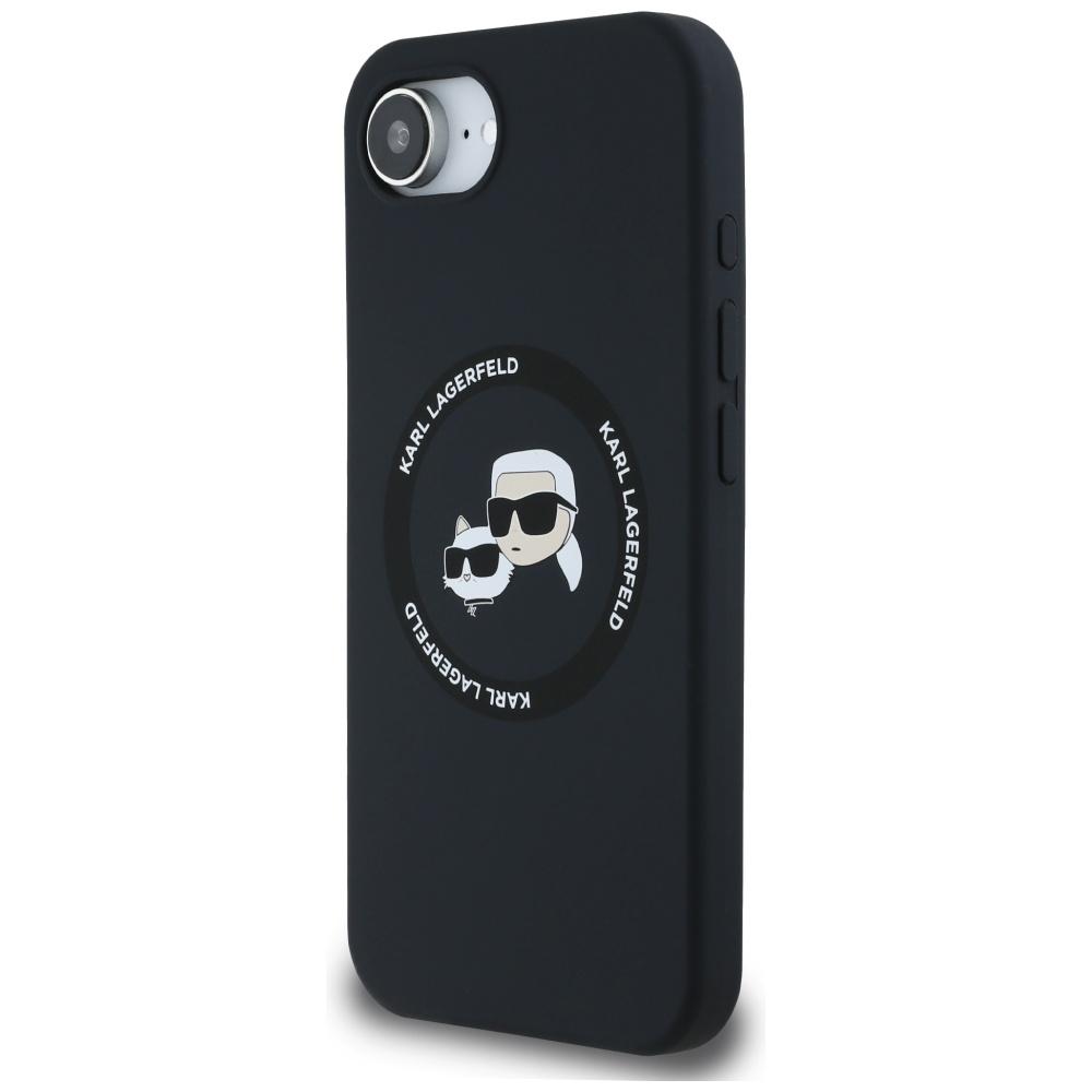 Etui Karl Lagerfeld Silicone             Karl&Choupette Heads Magsafe Do Iphone 16E Czarny