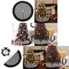 Premium Quality Black Checkered Christmas Tree Skirt With Sophisticated Design