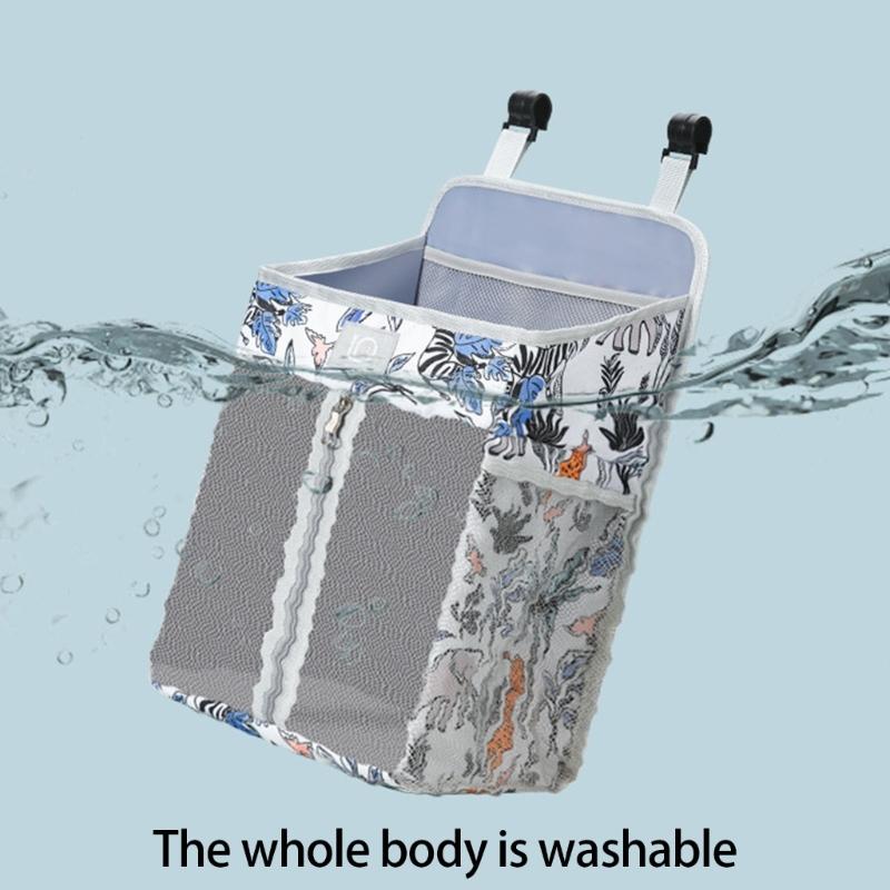 Noční stolky pro miminka Vícekomorové organizéry Se zapínací přihrádkou na pleny Omyvatelná oxfordská tkanina Závěsné řešení pro ukládání