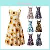 Fuerfits Women's Casual Beach Summer Sleeveless Adjustable Strappy Floral Dress With Premium Quality Comfort