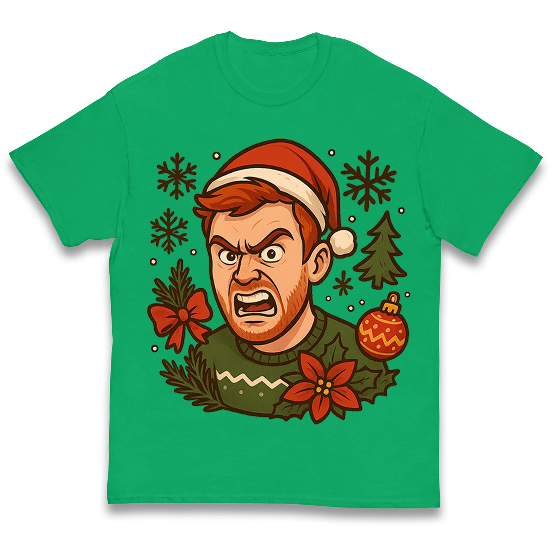 Angry Ginge Christmas Kids T Shirt 150