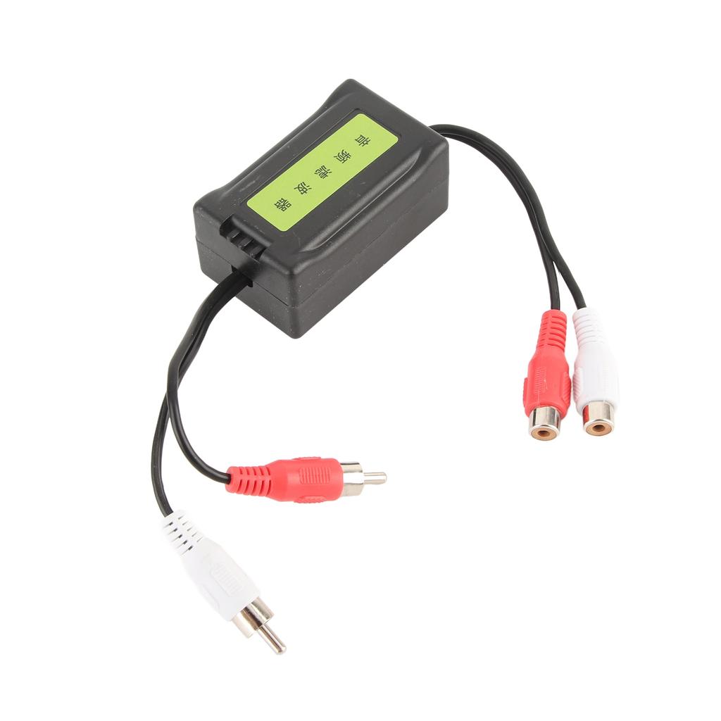 Radio Noise Filter Ground Loop Isolator RCA Connectors 3.5mm 0.1in Car Stereo Voice Frequency Filter for Car