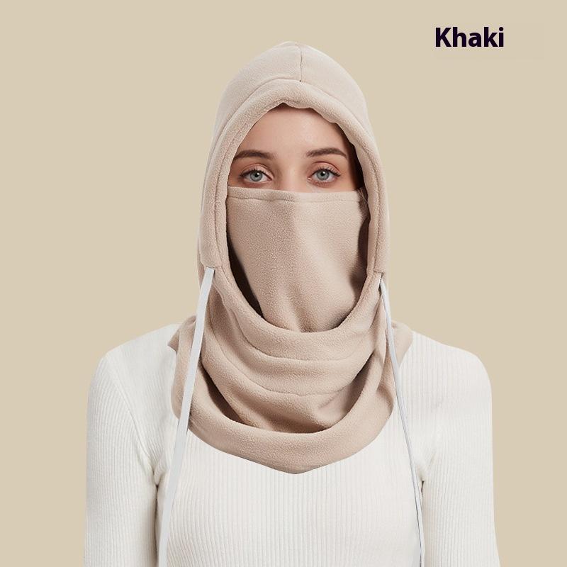 Winter Warm Mask Cycling Ski Hat Neck Mask Integrated Windproof Coldproof Plus Velvet Thick Warm Headgear