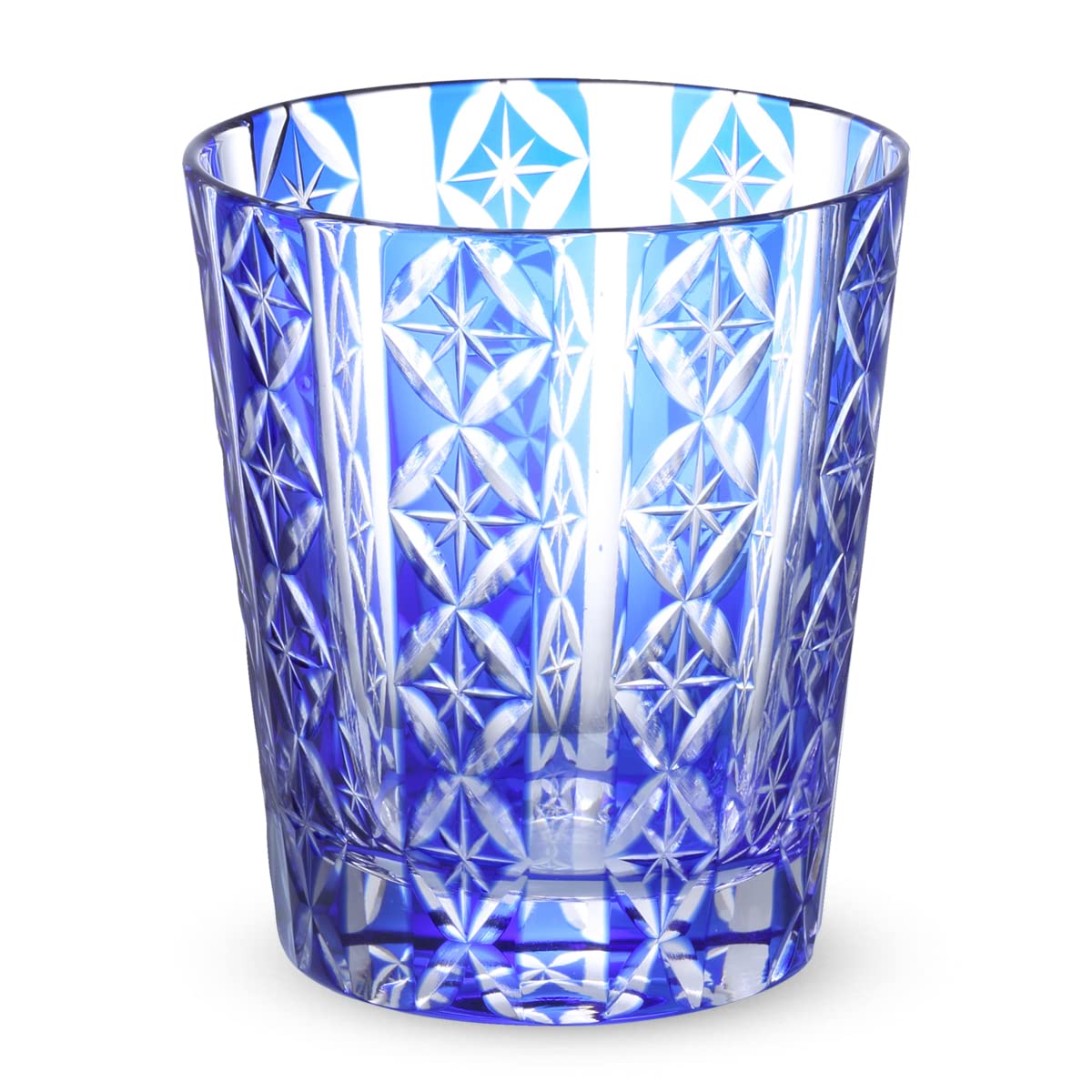 

Nostalgia Kiriko Glass Cup 220cc Shippo Blue Bisho Current Model J-kitchens 79xH90mm