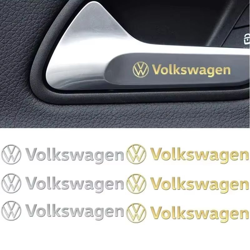 Pro VOLKSWAGEN VW 3ks Kovová vnitřní klika dveří auta Samolepka Dekorace pro Volkswagen Polo GTI Golf Jetta Beetle Polo Tour