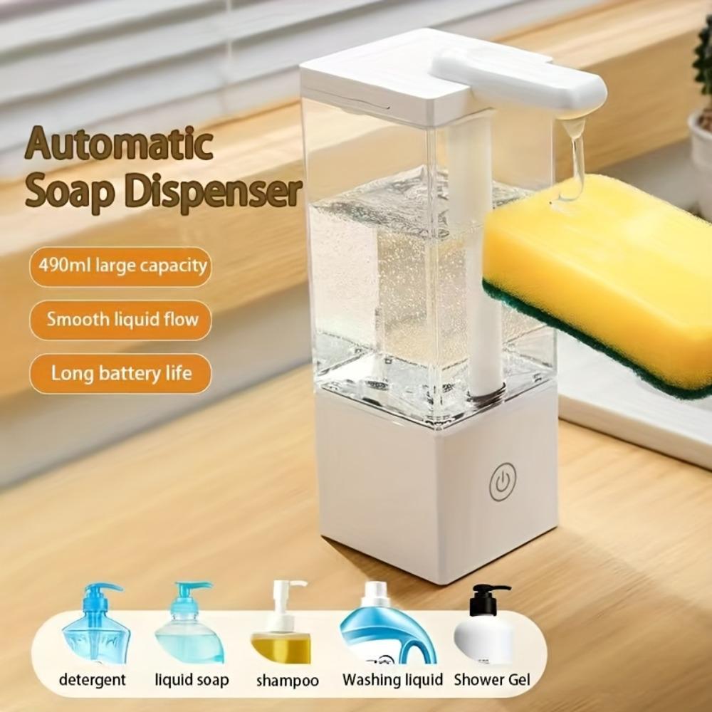 Space Saving Touchless Soap Dispenser Waterproof Kitchen Liquid Dispenser  Shampoo