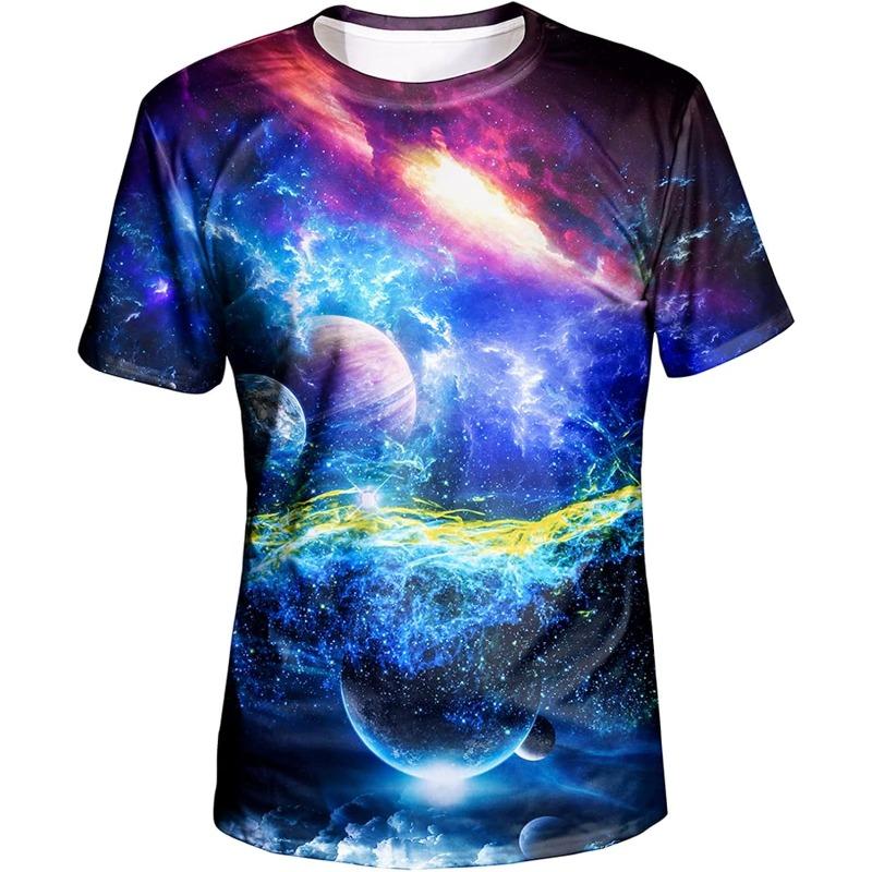 Men's Summer T-Shirt 3D Summer Style Beach Coconut Trees Polyester Quick Dry Breathable Short Sleeve Casual Wear
