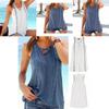 Versatile Camicetta Donna Estate T-shirt Scollo a V Senza Maniche Per Moda Senza Sforzo